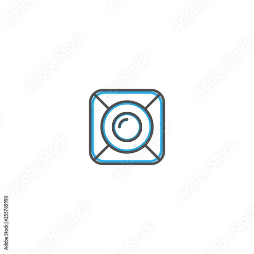 Free Download Spot light icon design. Photography and video icon line vector illustration - GFXLoad