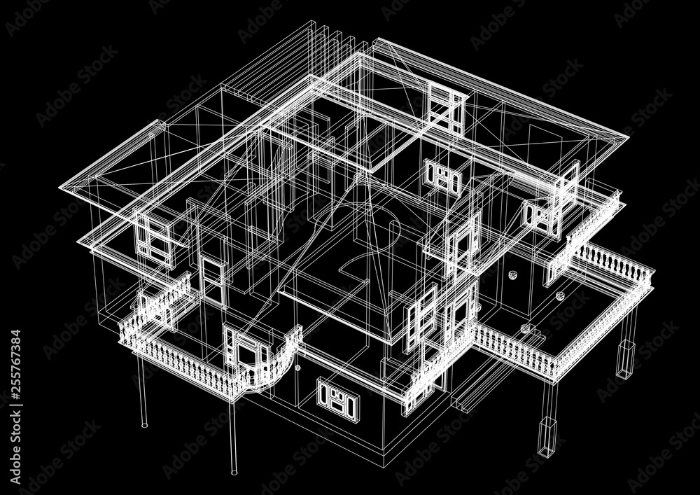 House architect design blueprint 