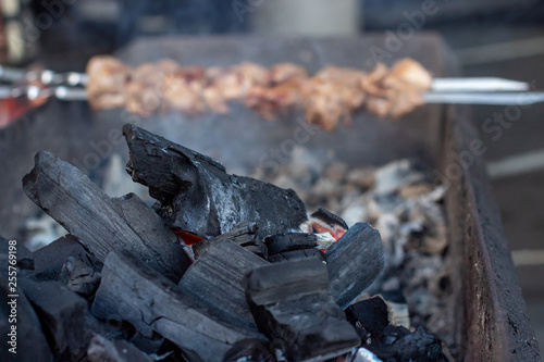 charcoal for cooking meat