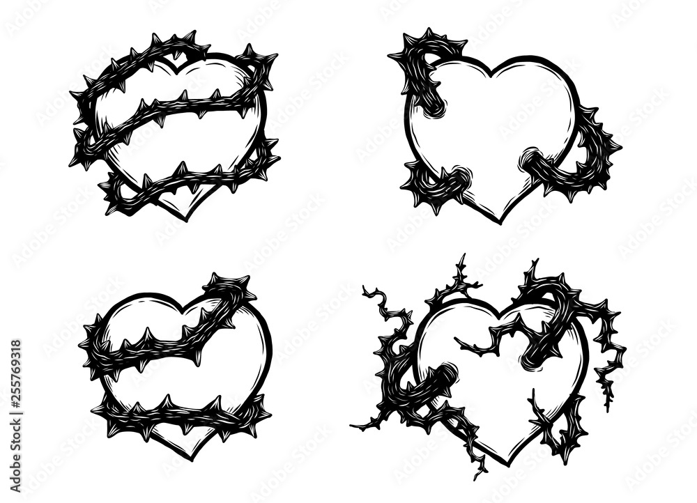 Flower Human Heart Temporary Tattoo - Set of 3 – Little Tattoos