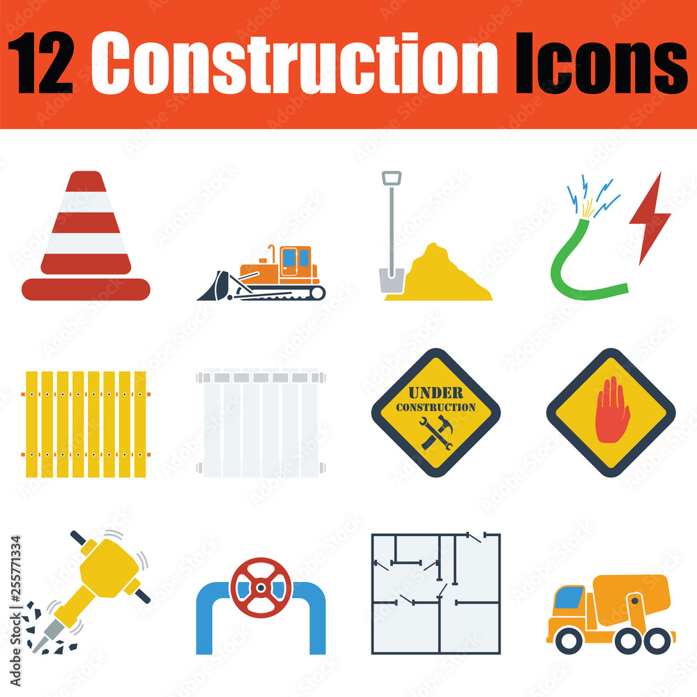 Construction icon set