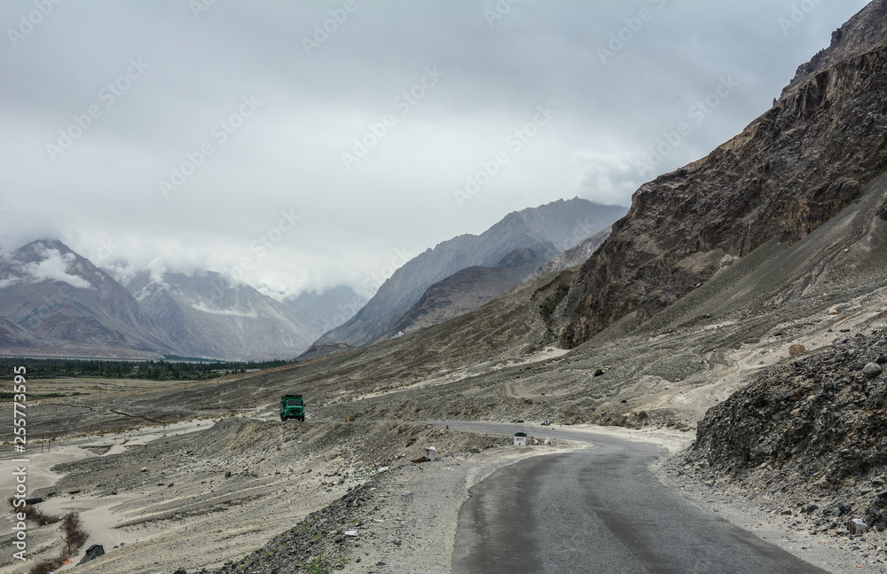 Mountain road in Ladakh, North of India