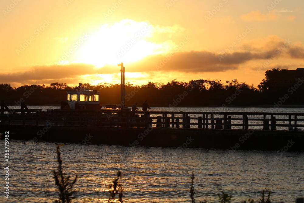 Fototapeta premium sunset on the pier