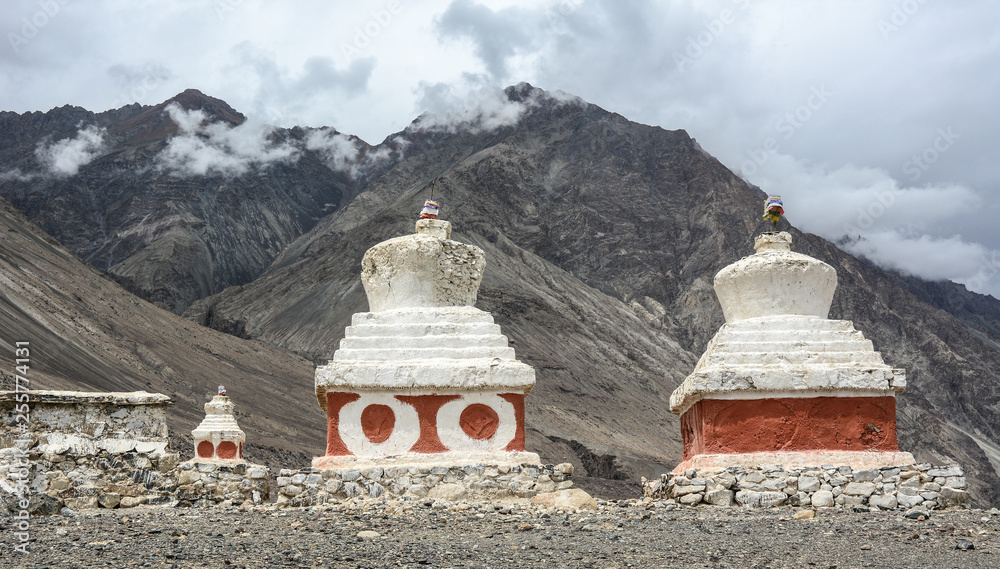 Ancient Tibetan temple on mountain