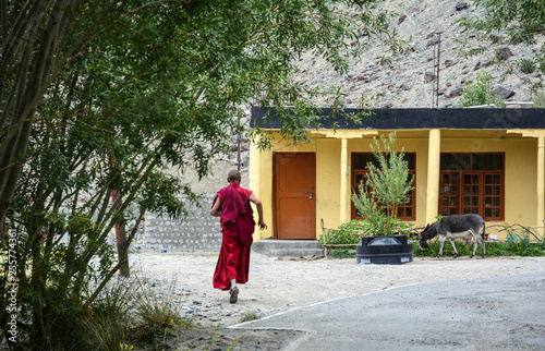 A monk at ancient Tibetan temple © Phuong