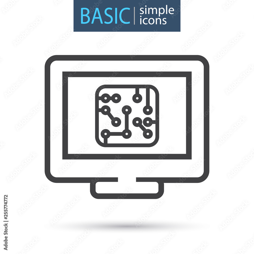 artificial intelligence simple icon artificial intelligence simple icon