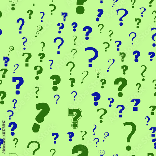 Question mark education, school concept. Seamless vector EPS 10 pattern. Flat style