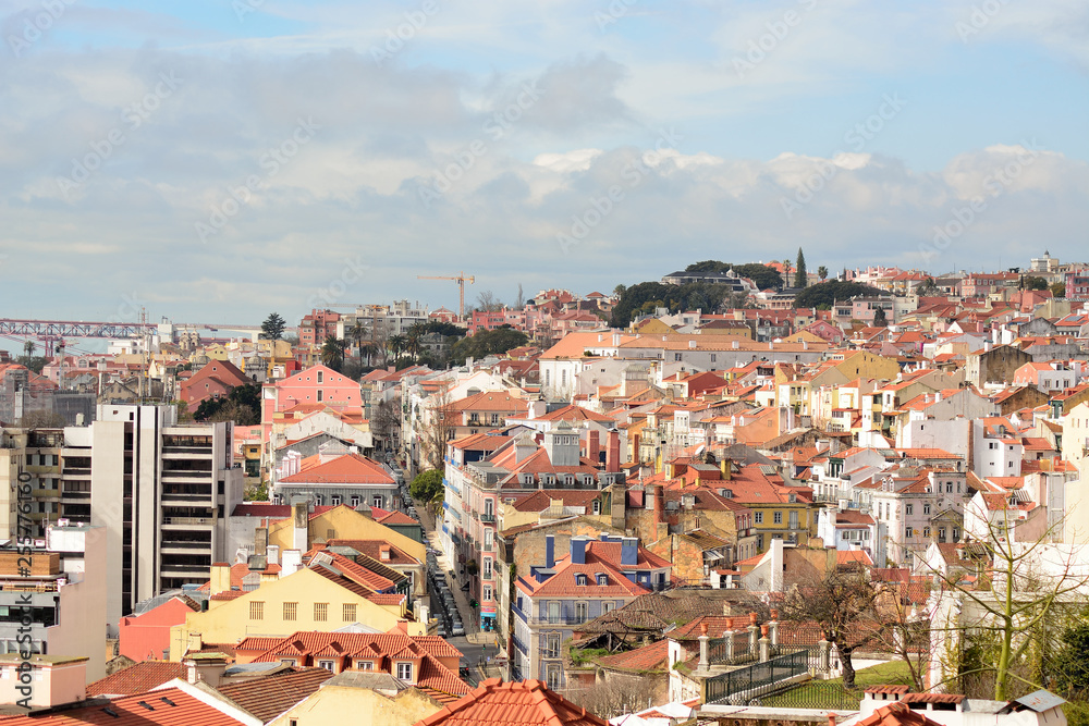 View on the roofs of Lisbon
