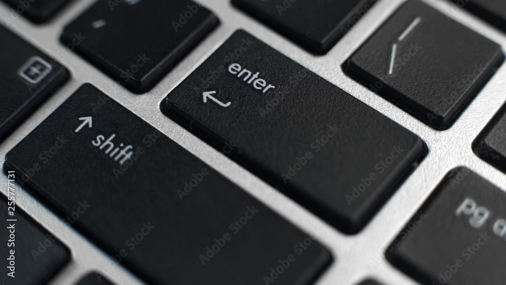 Enter and shift buttons on keyboard, text editing combination, insert line break Enter and shift buttons on keyboard, text editing combination, insert line break