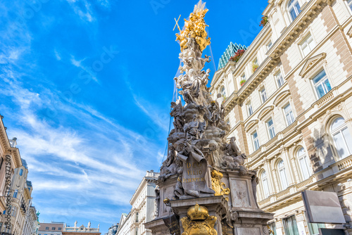 Photography Austria. Plague column on Graben street in Vienna