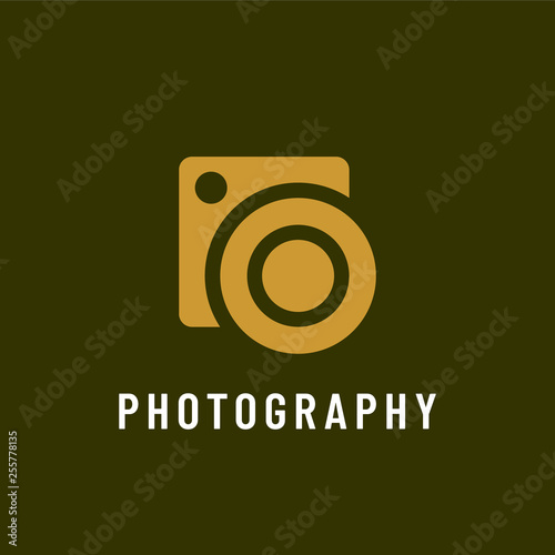 Photography with simple flat vector quality logo template inspiration. Can use for brand identity, community, and shop