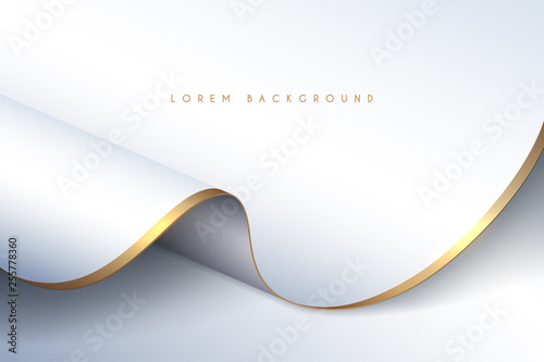 White and gold textile background