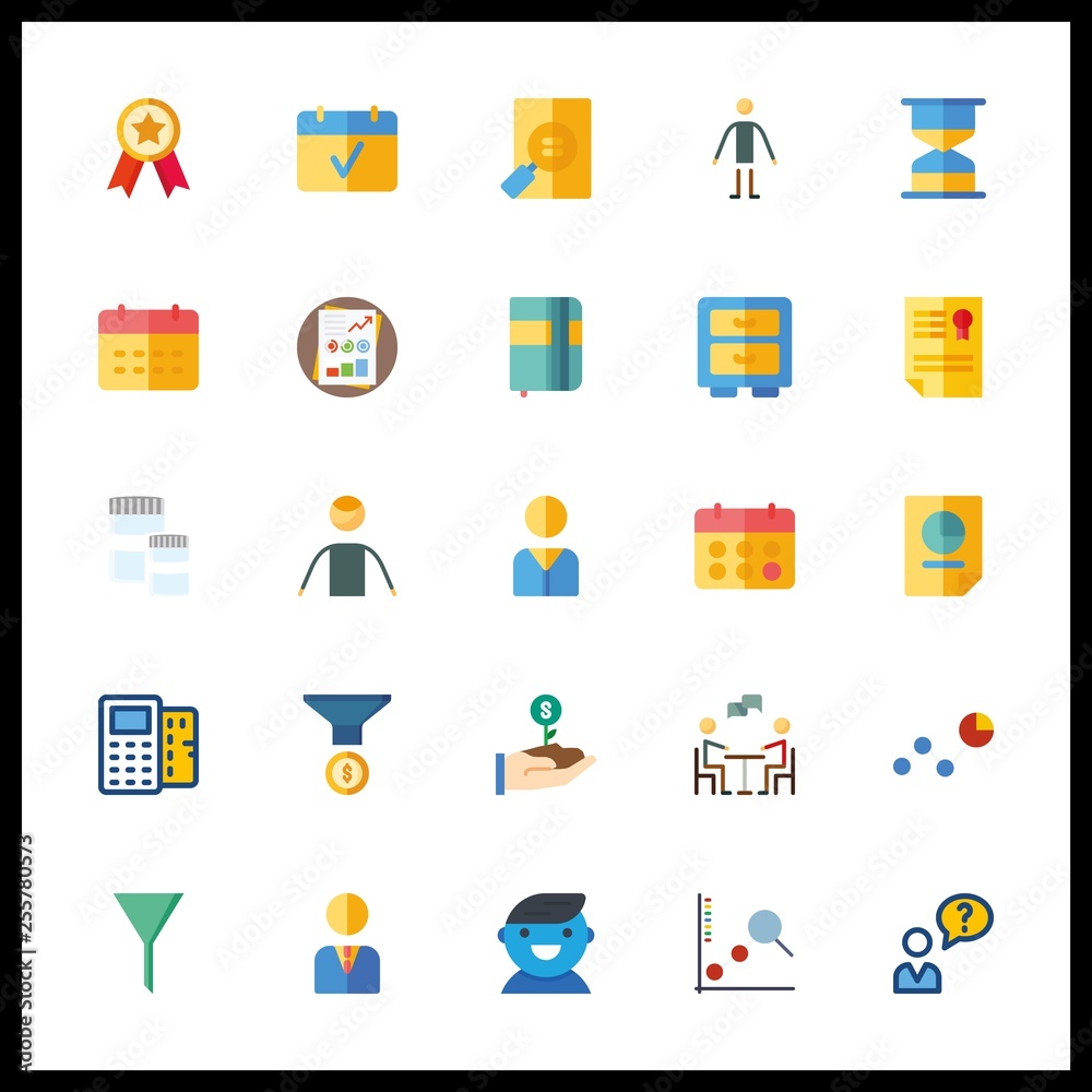 25 management icon. Vector illustration management set. agenda and stats icons for management works