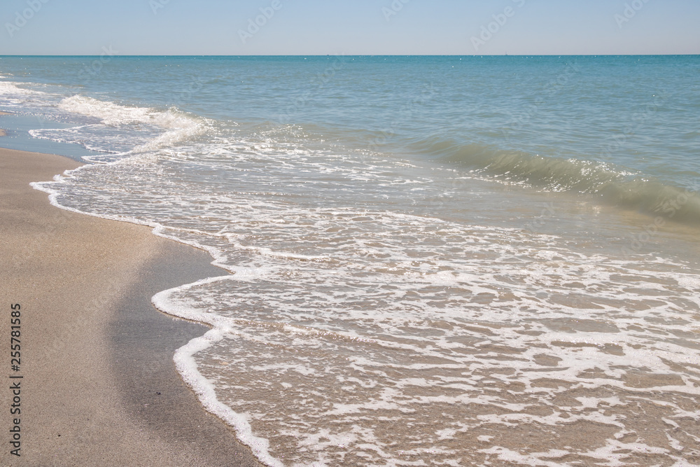 Florida beach looking into the Gulf of Mexico during a clear day Florida beach looking into the Gulf of Mexico during a clear day
