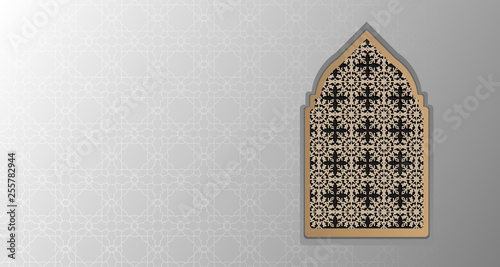 Background Template With A Mandala Motif Arabic Geometric Pattern Arabic Window Stock Vector Adobe Stock