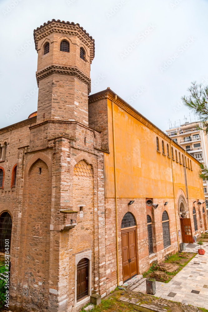  Exterior view of the Byzantince chuch of Hagia Sophia or Agias Sofias in Thessaloniki, Greece