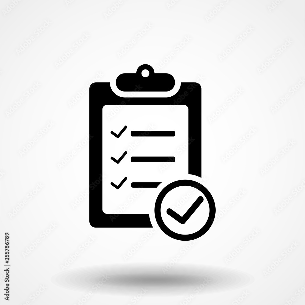 Checklist checkmark Icon Vector Checklist checkmark Icon Vector
