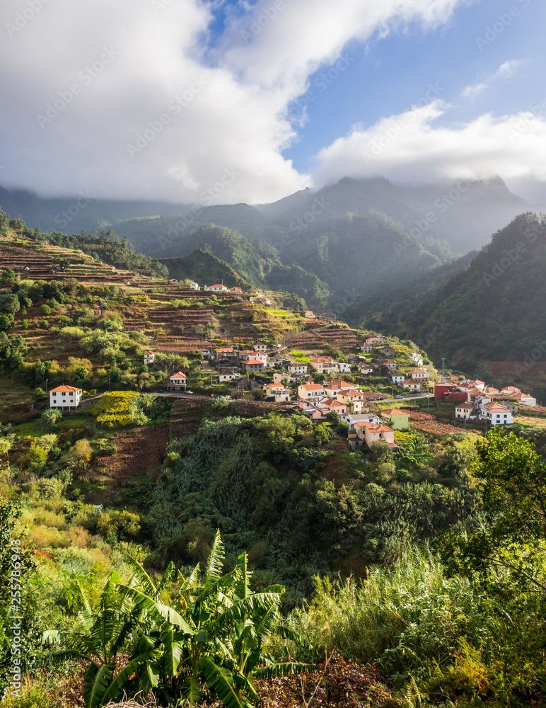 Houses and landscape on the Madeira island, Portugal