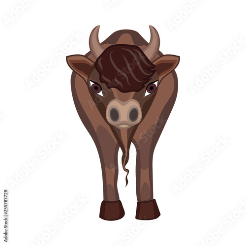 taurus ox bull cartoon style