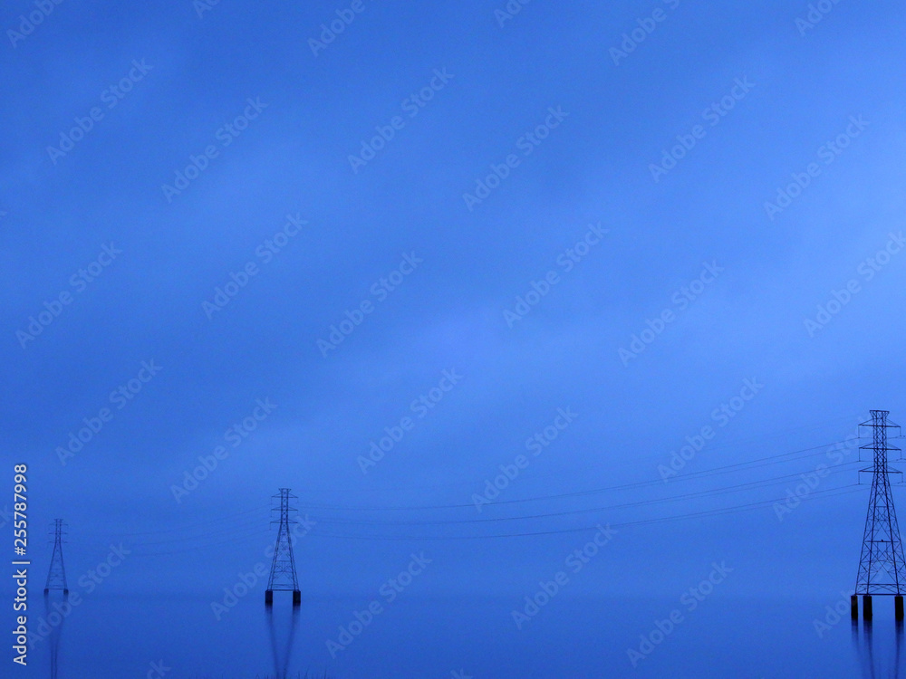 Three towers in the bay