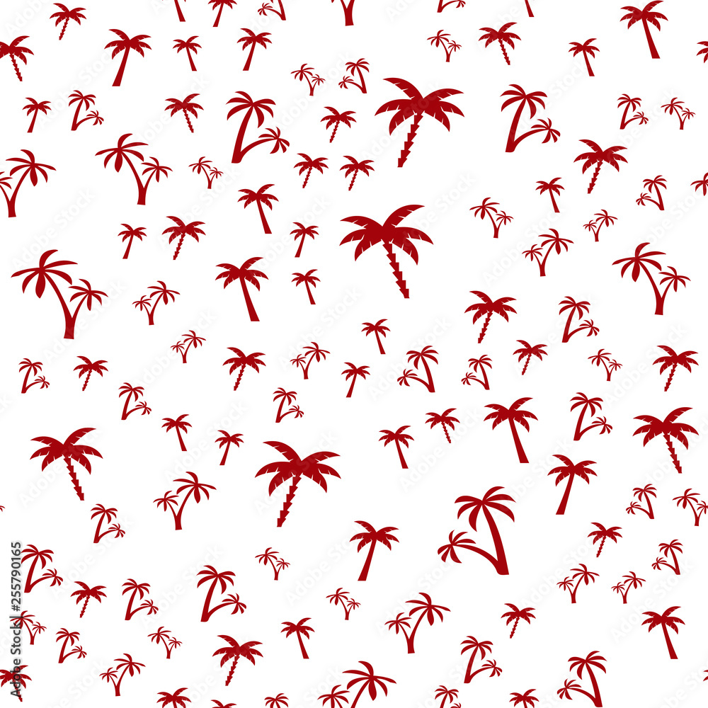 Coconut palm tree. Tropical vector Seamless pattern