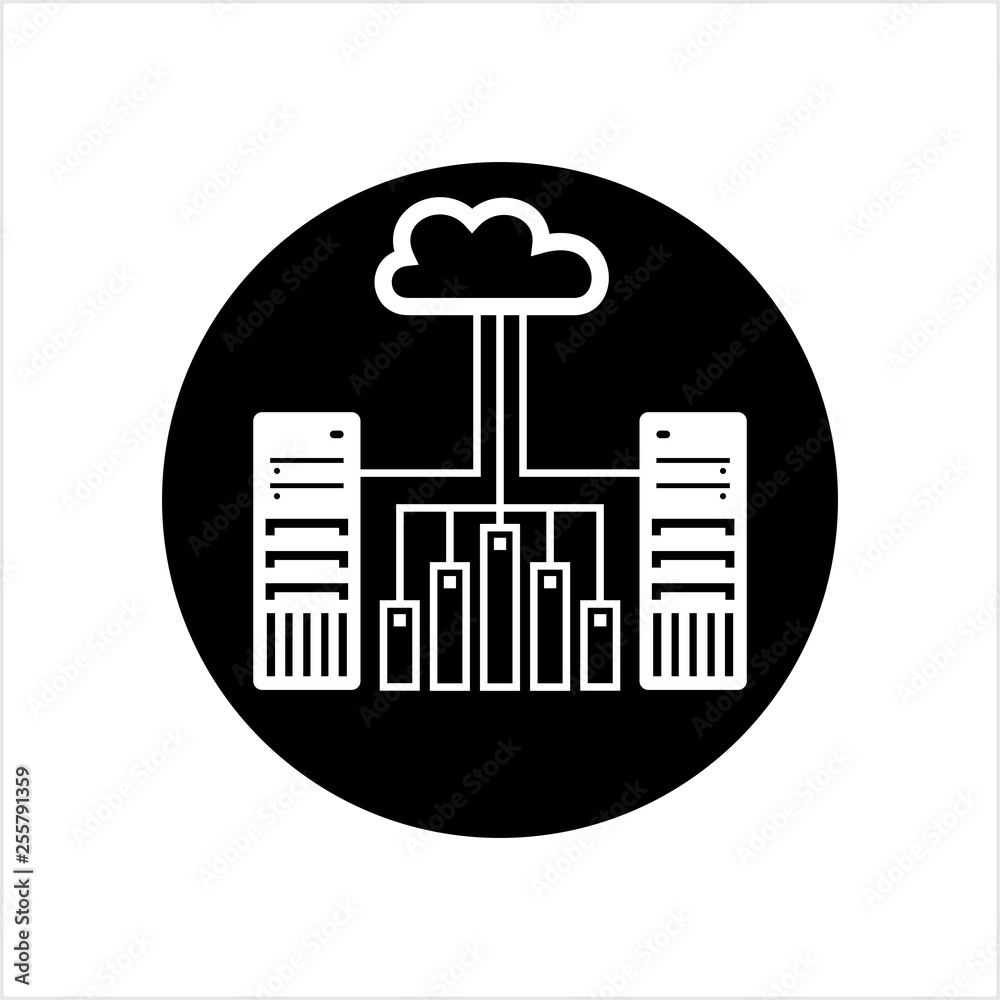 Obraz premium Cloud Server Icon