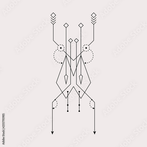 Line Dot Tattoo Design