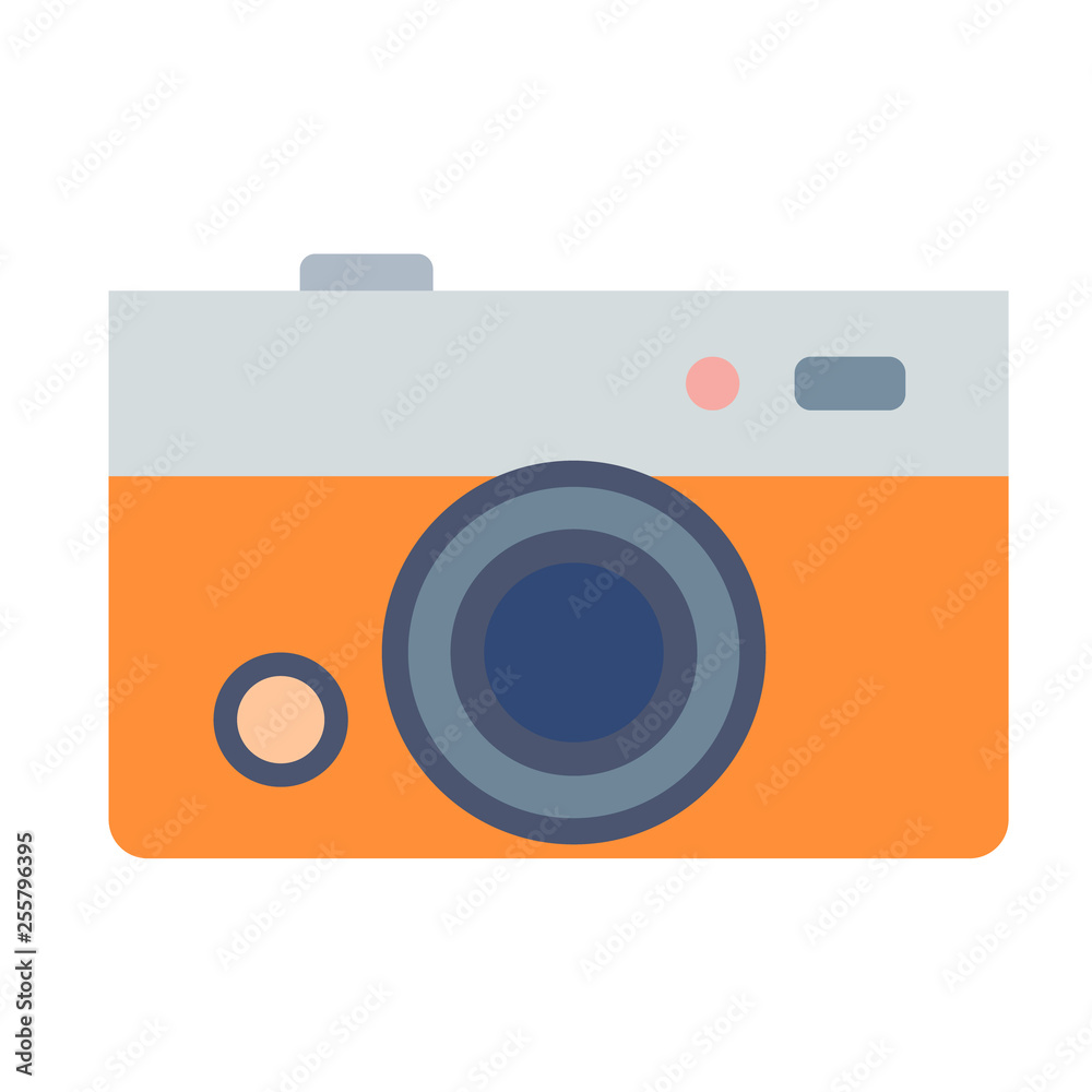 personal photo camera flat simple illustration personal photo camera flat simple illustration