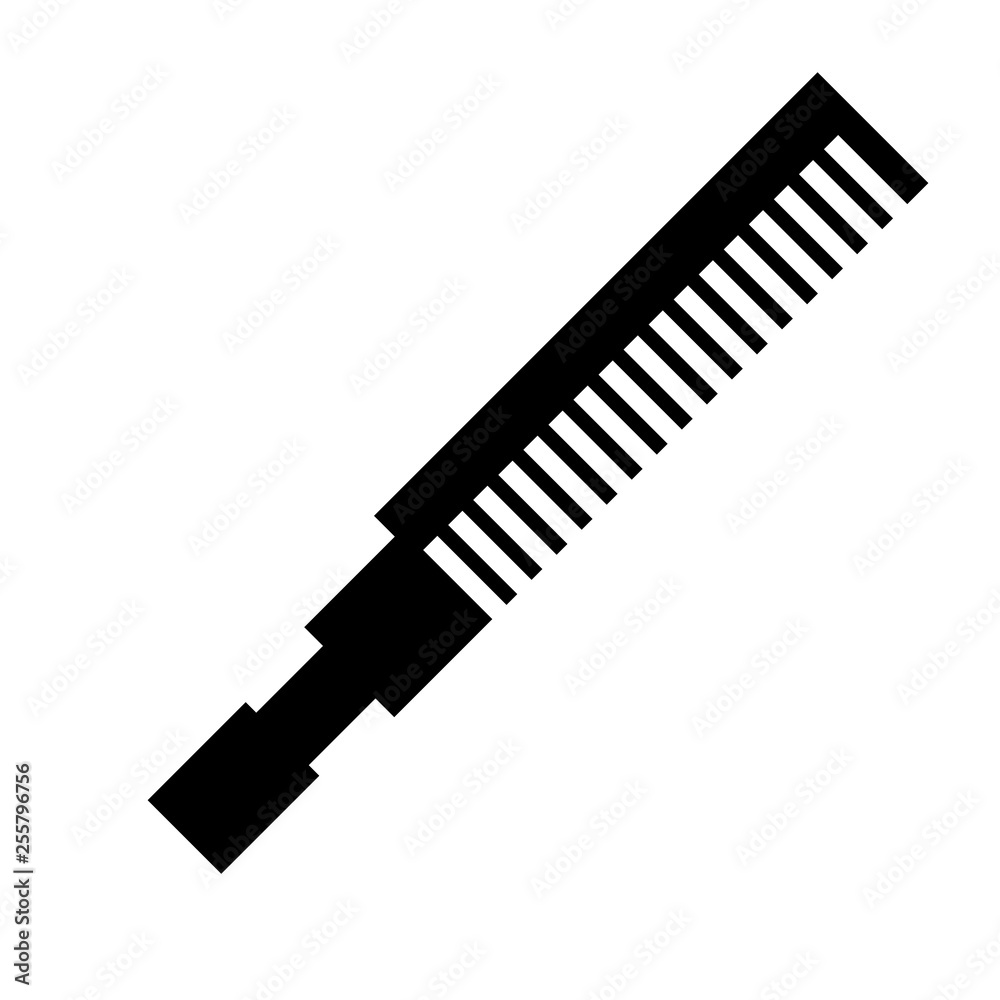 hair comb black and white simple illustration hair comb black and white simple illustration