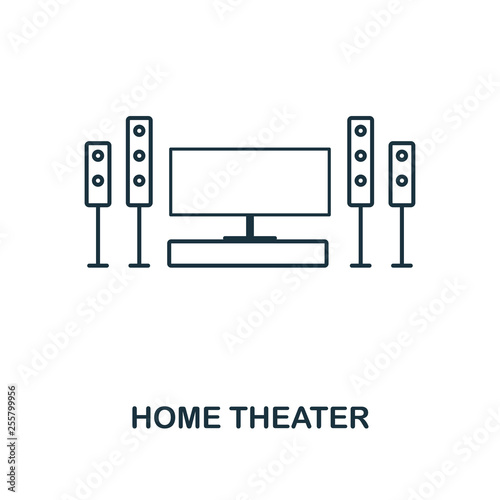 Home Theater icon. Thin style design from household icons collection. Creativehome theater icon for web design, apps, software, print usage