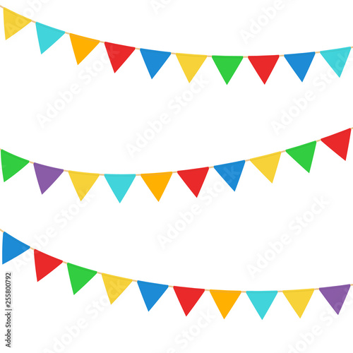 Party flags. Vector iilustration. Flat design. Vector.