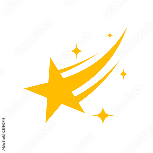 Star fall  illustraion. Vector. Isolated.