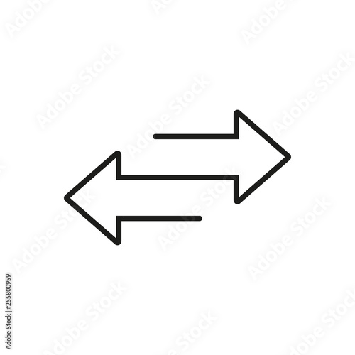  Two arrows. Transfer sign. Line design. Vector illustration.