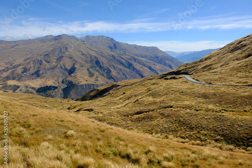 Crown Range Road near Queenstown, Otago, New Zealand