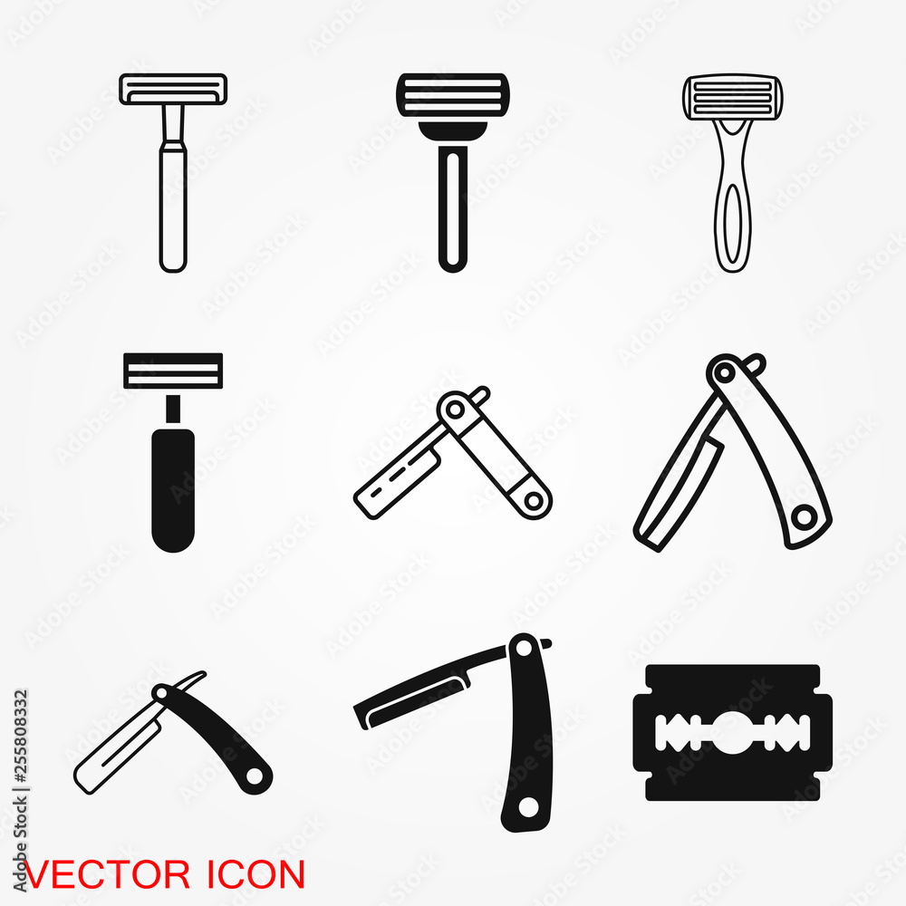 Razor icon vector sign symbol for design Razor icon vector sign symbol for design