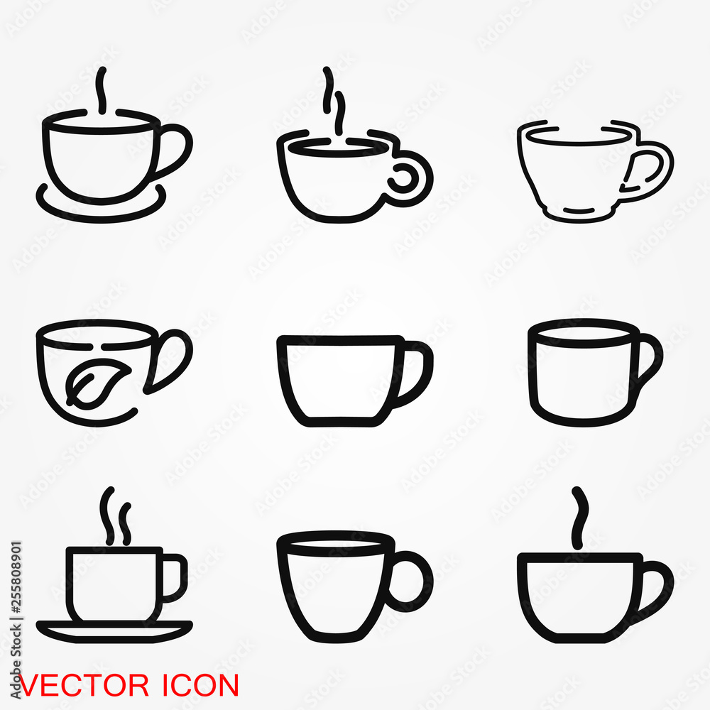 Tea icon vector sign symbol for design