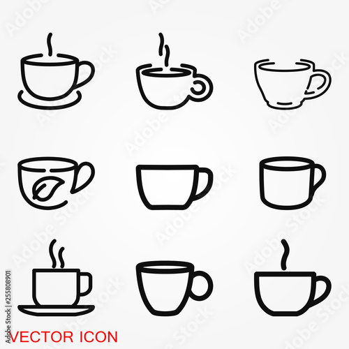 Tea icon vector sign symbol for design