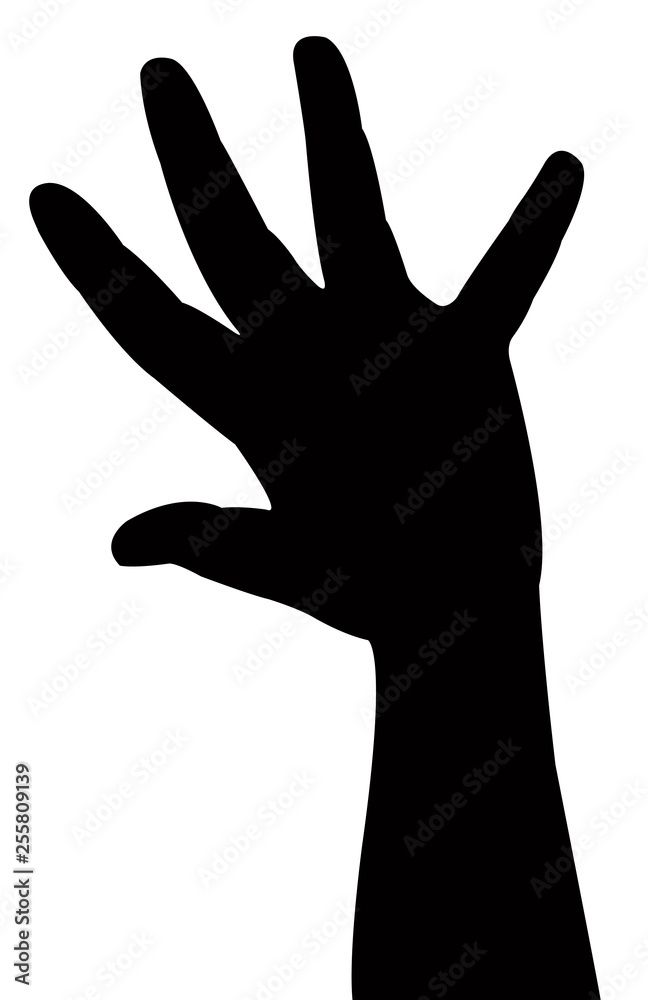 Fototapeta premium a hand silhouette vector