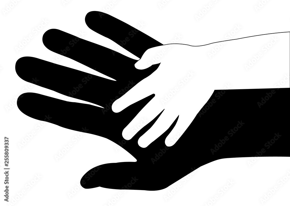 hands silhouette vector