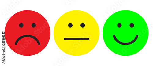 Fotografie, Obraz Red, yellow and green smileys