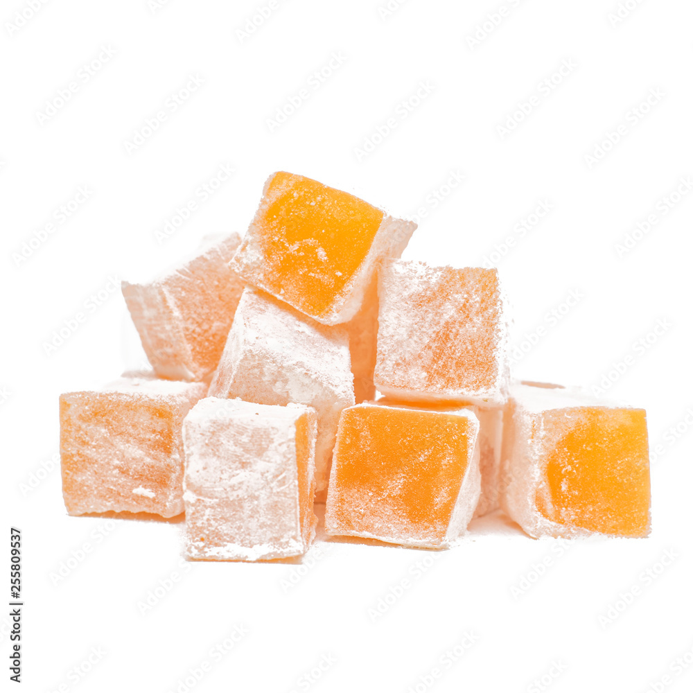 Turkish delight isolated on white Turkish delight isolated on white