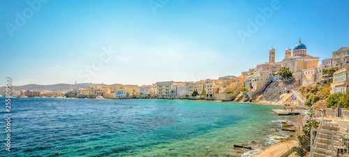 Fototapeta Naklejka Na Ścianę i Meble -  View of Ermoupoli in Syros island, capital of Cyclades Greece
