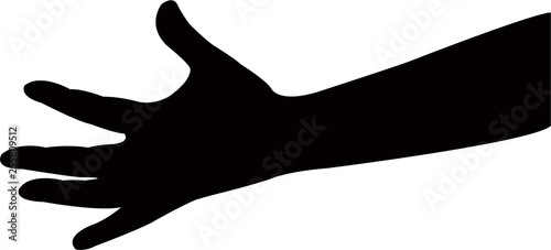 a hand silhouette vector