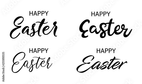 Happy Easter. Hand drawn creative calligraphy  brush pen lettering. design holiday greeting cards and invitations of Happy Easter banner  poster  logo  seasonal holiday
