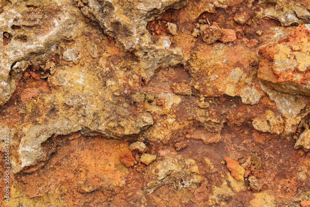 Rock, layeres structure, warm brown, yellow, red shades. Rock, layeres structure, warm brown, yellow, red shades.