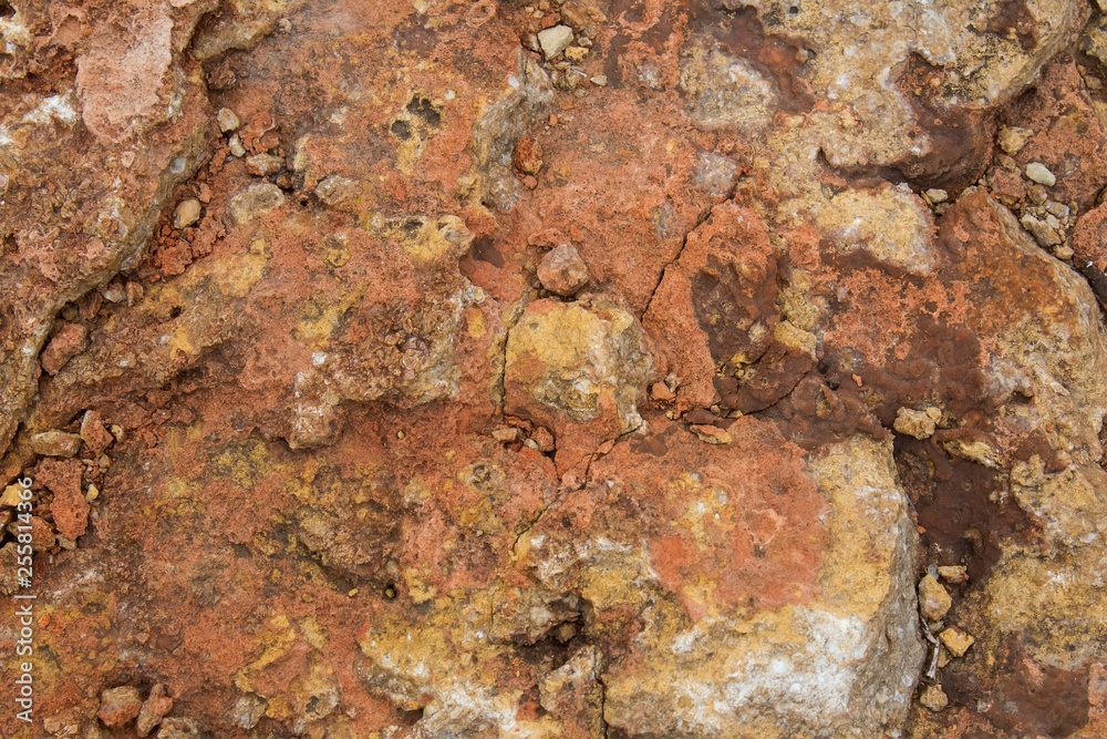 Rock, layeres structure, warm brown, yellow, red shades. Rock, layeres structure, warm brown, yellow, red shades.