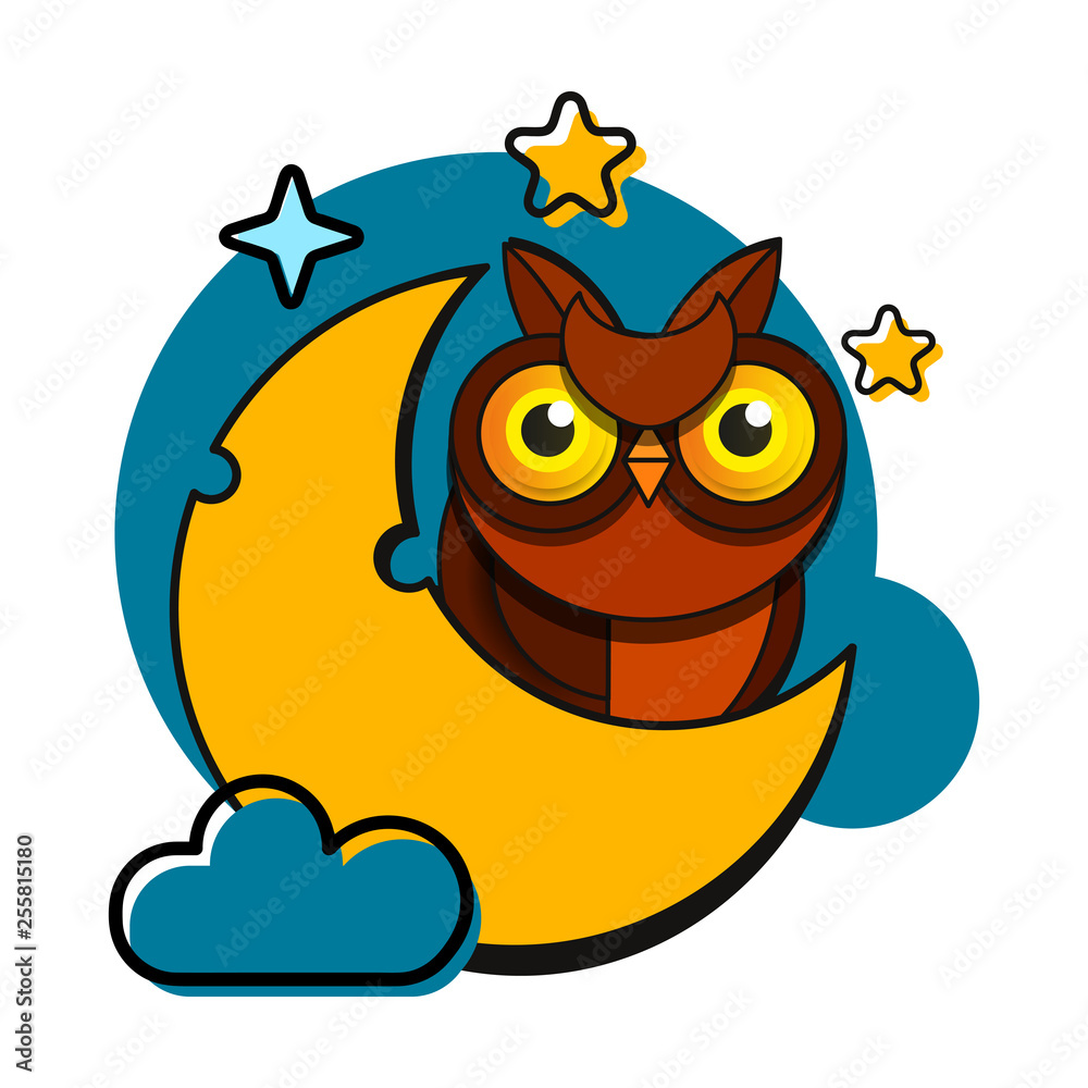 Owl Icon - Owl Isolated , Wild Bird Illustration Owl Icon - Owl Isolated , Wild Bird Illustration