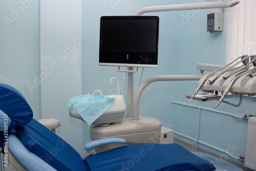 Dental treatment unit and other service equipment. Dentist office.