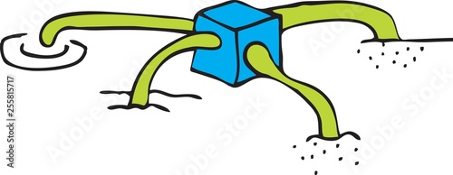 Wire connections network distributor vector