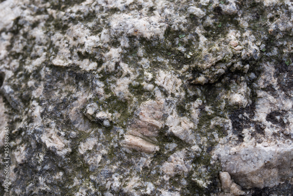 granite stone texture selective focus